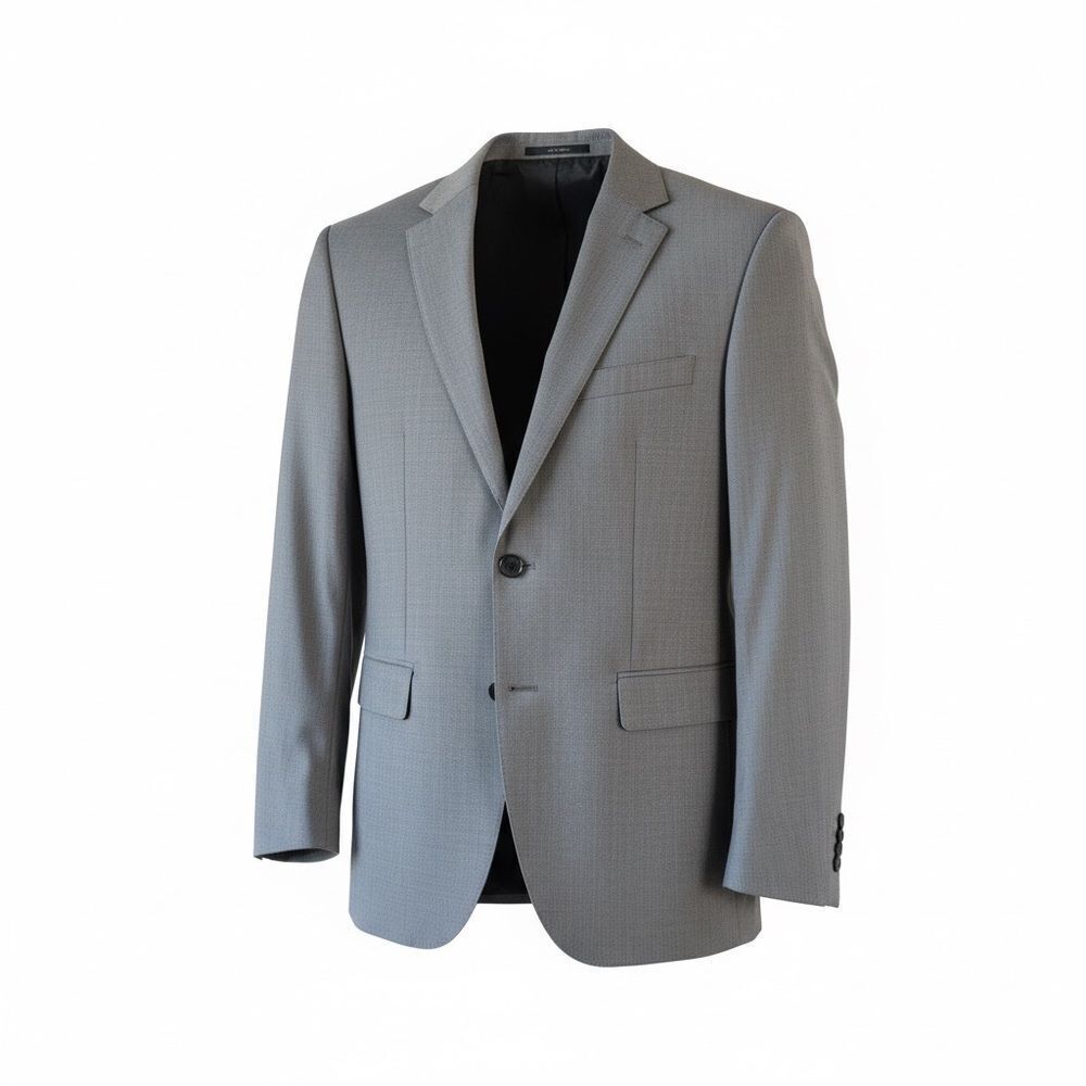 Hugo Boss Mens Grey Side Vents 2 Button Sport Coat